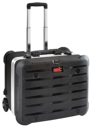 Produktfoto 1 von GT Line Harz, Aluminium, Hochdichtes Polyethylen Werkzeugkoffer Schwarz, 2 Schubladen, L. 470 mm B. 320mm H. 390 mm, 9