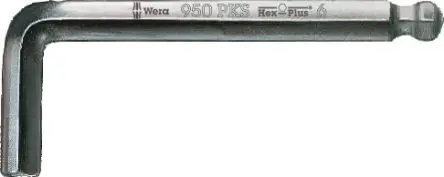 Produktfoto 1 von Wera Sechskantschlüsselsatz L Metrisch Kurz, Lang 6 mm