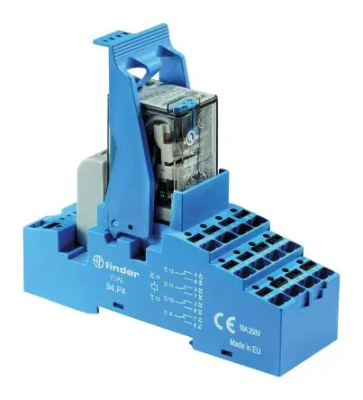 Produktfoto 1 von Finder 58 Interface Relais 24V ac, 4-poliger Schließer DIN-Hutschiene 53mA