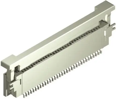 Produktfoto 1 von Molex 54104, Oberfläche gewinkelt FPC-Steckverbinder, 50-polig Buchse / 1-reihig, Raster 0.5 mm, ZIF-Kontakt oben