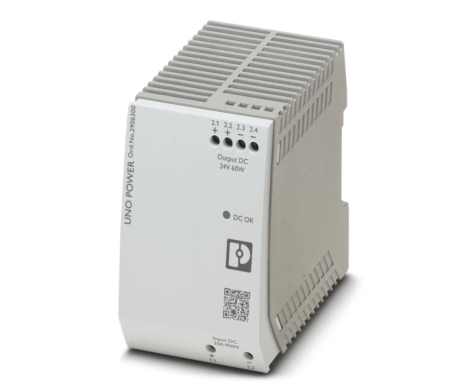 Produktfoto 1 von Phoenix Contact UNO-PS/350-900DC/24DC/60W DC/DC-Wandler 60W 350→ 900 V dc IN, 24V dc OUT / 2.5A