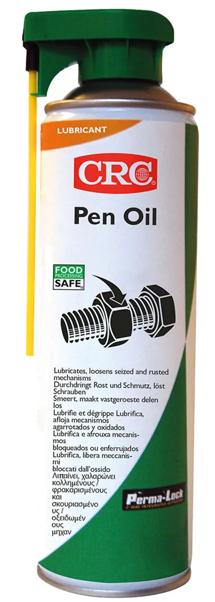 Produktfoto 1 von CRC PEN OIL (FPS) Lebensmittelsicherer Rostlöser Mehrzweckschmiermittel, Zerstäuber 650 ml / 500 ml