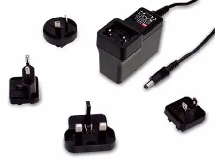 Produktfoto 1 von MEAN WELL GEM18I Steckernetzteil AC/DC-Adapter 18W, 100V ac, 48V dc / 380mA Medizin-Zulassung, Universal-Stecker
