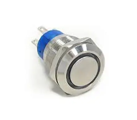 TE Connectivity AV19 Druckschalter Grün Beleuchtet Tastend Panel Ø 19.2 mm, SPST / 3A 250 V ac, IP67