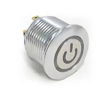 Produktfoto 1 von TE Connectivity AV16 Druckschalter Weiß Beleuchtet Tastend Panel Ø 19.2 mm, SPST / 2A 36 V dc, IP67