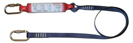 Produktfoto 1 von Protecta Karabiner Schraubbefestigung Fallschutz Stoßdämpfendes Trageband Einfach, Gew.Bel. 100 kg, 2 m