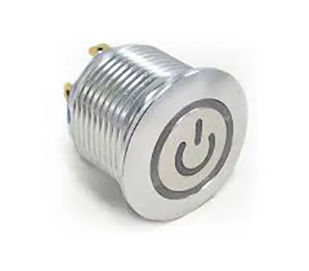 Produktfoto 1 von TE Connectivity AV19 Druckschalter Rot Beleuchtet Tastend Panel Ø 19.2 mm, 2-poliger Umschalter / 3 A 250 V ac, IP40