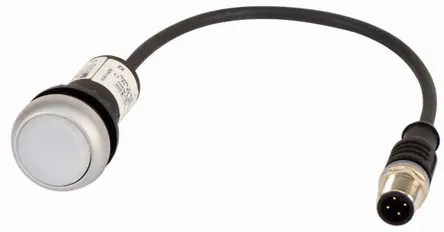 Eaton C22 Druckschalter Beleuchtet Frontplattenmontage Ø 22 mm, SPST Weiß, IP40, IP69K