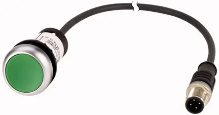 Eaton C22 Druckschalter Frontplattenmontage Ø 22 mm, SPST Grün, IP40, IP69K