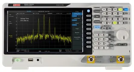 Produktfoto 1 von RS PRO RSSA3032X Tischausführung Spektrumanalysator, 3200000 kHz, 9 kHz / 3.2 GHz, RJ45, USB 2.0