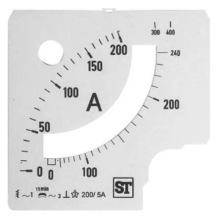 Produktfoto 1 von Sifam Tinsley Messgeräteskala für  96 x 96 analoges Einbau-Amperemeter