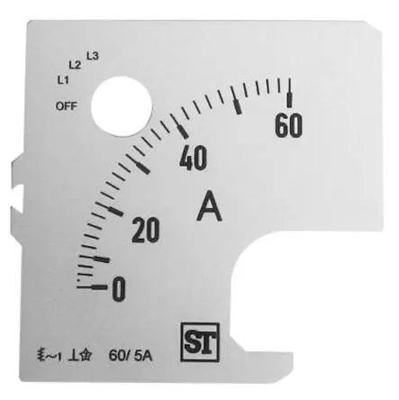 Produktfoto 1 von Sifam Tinsley Messgeräteskala für  72 x 72 analoges Einbau-Amperemeter