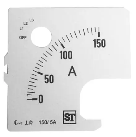 Produktfoto 1 von Sifam Tinsley Messgeräteskala für  72 x 72 analoges Einbau-Amperemeter