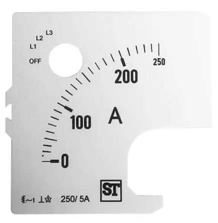 Produktfoto 1 von Sifam Tinsley Messgeräteskala für  72 x 72 analoges Einbau-Amperemeter