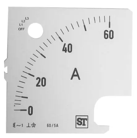 Produktfoto 1 von Sifam Tinsley Messgeräteskala für  96 x 96 analoges Einbau-Amperemeter