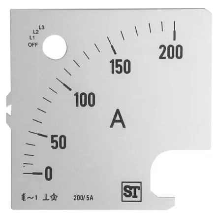 Produktfoto 1 von Sifam Tinsley Messgeräteskala für  96 x 96 analoges Einbau-Amperemeter