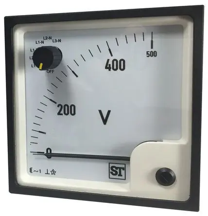 Produktfoto 1 von Sifam Tinsley SS94 Analoges Voltmeter AC, 92 mm, 92 mm, 5.5 mm