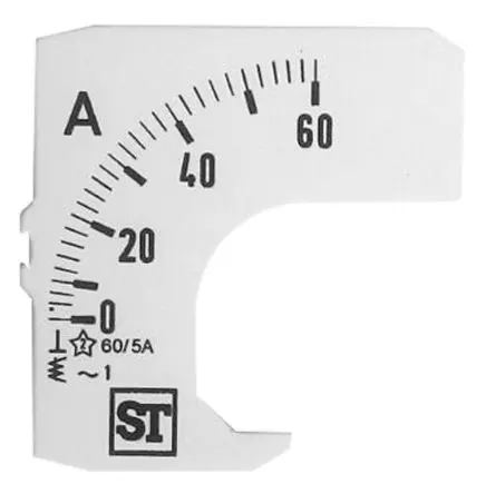 Produktfoto 1 von Sifam Tinsley Messgeräteskala für  48 x 48 analoges Einbau-Amperemeter