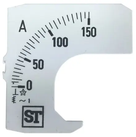 Produktfoto 1 von Sifam Tinsley Messgeräteskala für  48 x 48 analoges Einbau-Amperemeter