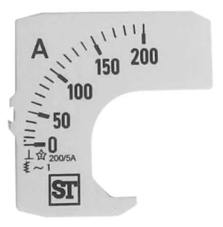 Produktfoto 1 von Sifam Tinsley Messgeräteskala für  48 x 48 analoges Einbau-Amperemeter