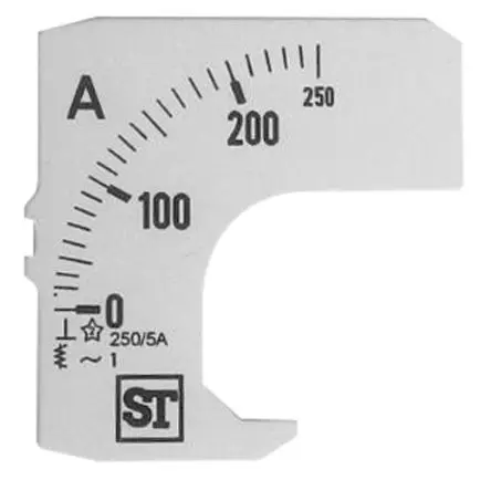 Produktfoto 1 von Sifam Tinsley Messgeräteskala für  48 x 48 analoges Einbau-Amperemeter