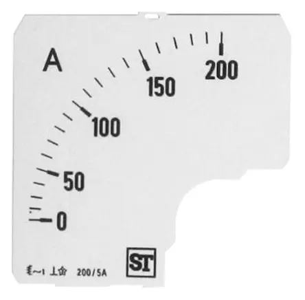 Produktfoto 1 von Sifam Tinsley Messgeräteskala für  72 x 72 analoges Einbau-Amperemeter