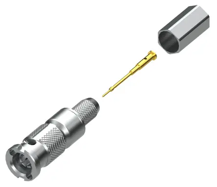 Produktfoto 1 von Samtec HD-BNC Stecker Koaxialsteckverbinder BNC-Steckverbinder, Kabel, für BELDEN 1694A-Kabel, 75 Ω Crimpbefestigung,