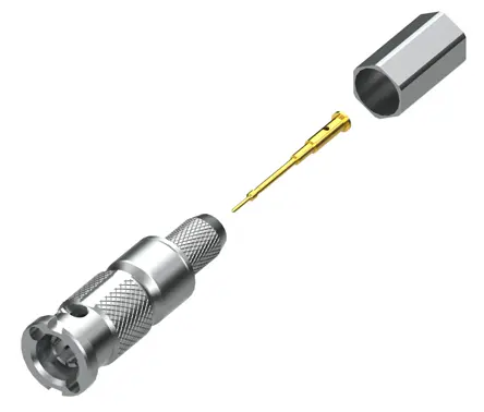 Produktfoto 1 von Samtec HD-BNC Stecker Koaxialsteckverbinder BNC-Steckverbinder, Kabel, für BELDEN 1855A-Kabel, 75 Ω Crimpbefestigung,