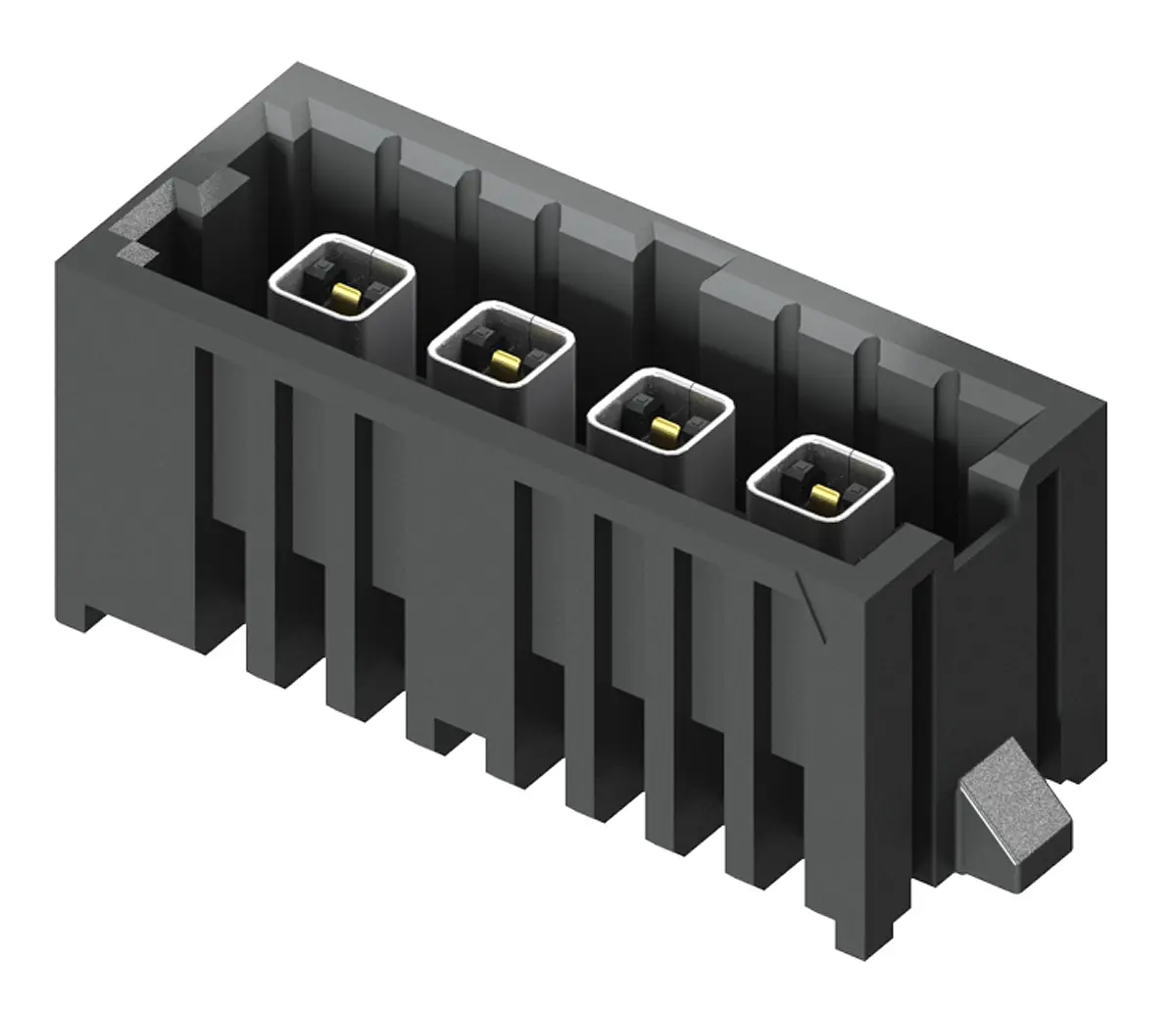 Produktfoto 1 von Samtec IP5 Leiterplattenleiste, 2-polig / 1-reihig, Raster 4.0 mm Raster, Platine-Platine, Ummantelt