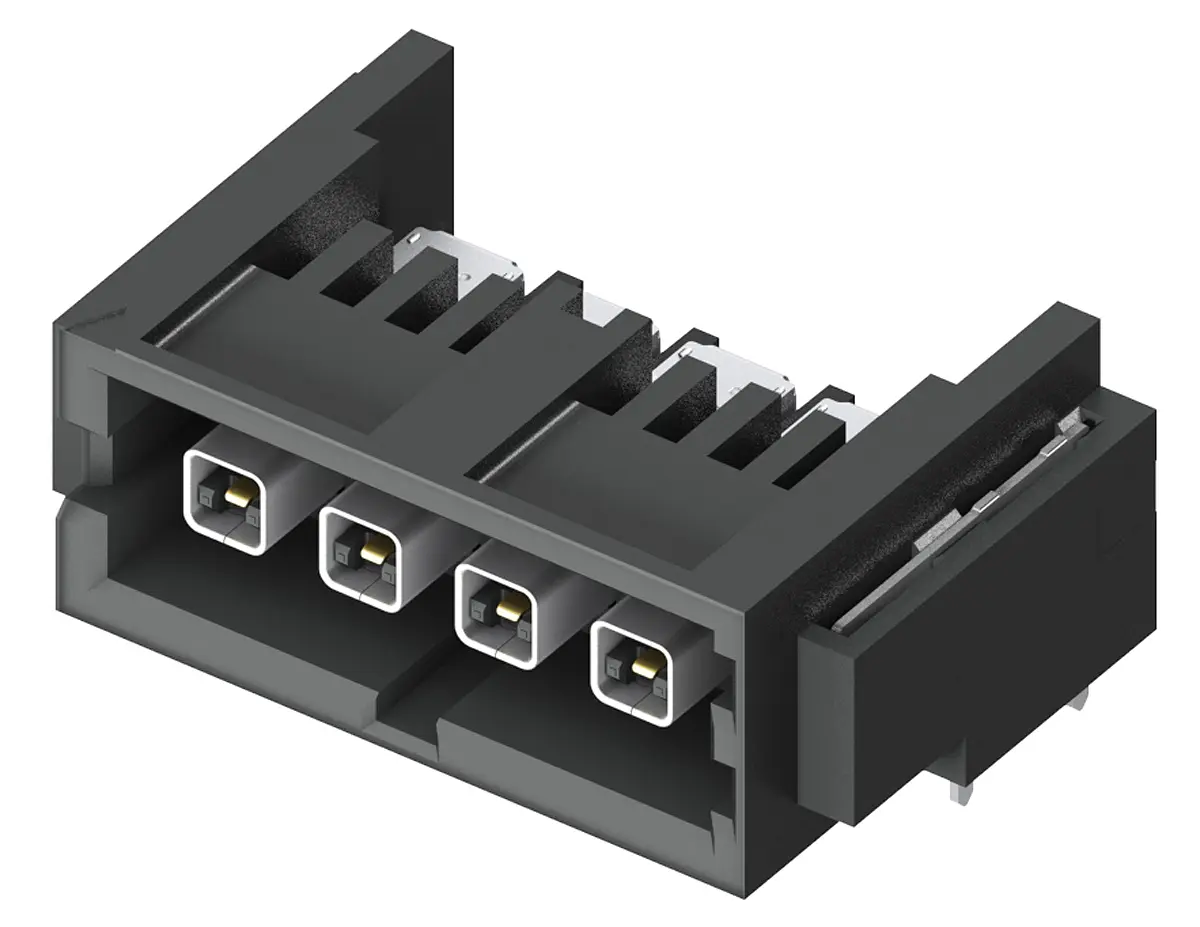 Produktfoto 1 von Samtec IP5 Leiterplattenleiste, 8-polig / 1-reihig, Raster 4.0 mm Raster, Platine-Platine, Ummantelt