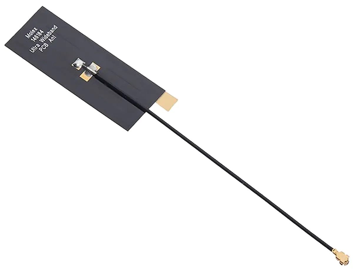 Produktfoto 1 von Molex 146184 Leiterplatte Ultrabreitband (UWB) WiFi-Antenne Innen- / 3.5 dBi Micro-Koaxial HF Rundstrahl