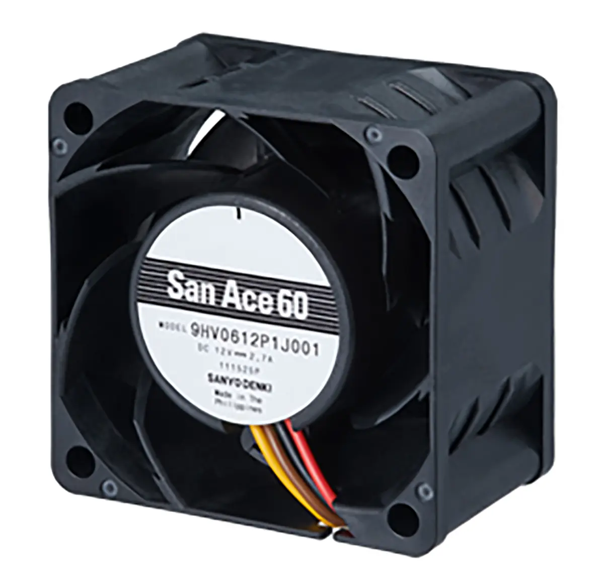 Produktfoto 1 von Sanyo Denki San Ace 9HV DC-Axiallüfter, Kugellager, 12 V dc / 32.4W, 60 x 60 x 38mm, 21700U/min, 112.8m³/h