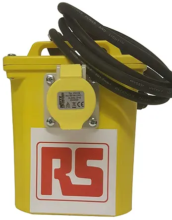 Produktfoto 1 von RS PRO Baustellentransformator, Primär 230 V ac / Sekundär 110 V, 4 A BS1363