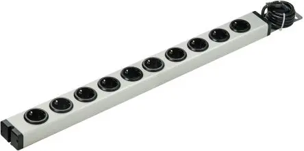 Produktfoto 1 von Ehmann Typ F Steckdosenleiste, 10-fach 16A Typ EF, 1.5m Kabel, 250V ac