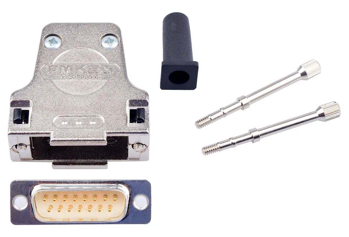 Produktfoto 1 von FCT from Molex FMK D-Sub-Steckverbinder Gerade, 15-polig, Kabel, Schraubanschlussklemme Stecker, mit Druckguss-Hauben-K,