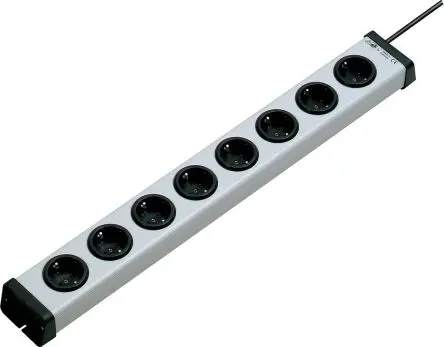 Produktfoto 1 von Ehmann Socket Strips Typ F Steckdosenleiste, 8-fach 16A Typ F – Deutscher Schuko, 1.5m Kabel, 250V ac
