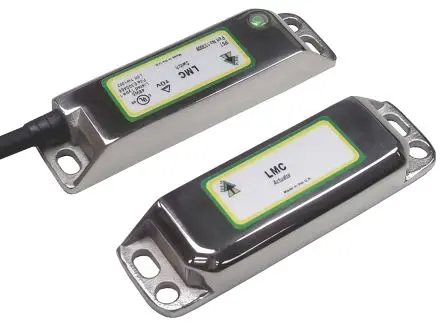 Produktfoto 1 von IDEM LMC Magnetisch M12 Berührungsloser Sicherheitsschalter 24V dc aus Edelstahl 316, 2 Öffner, Kodierschalter Betätiger