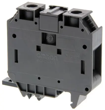 Produktfoto 1 von Omron XW5T Anschlussklemmenblock DIN-Schiene 1 Grau, 35mm², 800V Schraubbefestigung