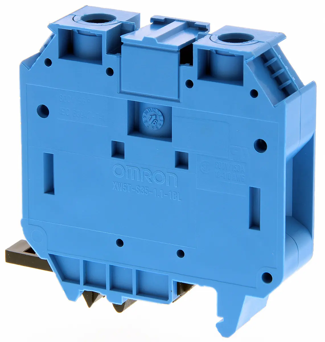 Produktfoto 1 von Omron XW5T Anschlussklemmenblock DIN-Schiene 1 Blau, 35 mm², 800 V Schraubbefestigung