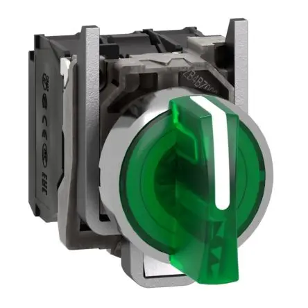 Produktfoto 1 von Schneider Electric Harmony XB4 Wahlschalter 3-Stufen Knopf 22 mm Beleuchtet IP66, IP69, IP69K, 1-poliger Umschalter