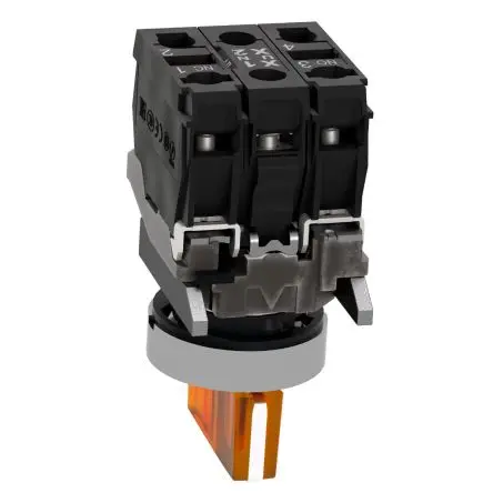 Produktfoto 1 von Schneider Electric Harmony Wahlschalter 3-Stufen komplette Einheit Drehschalter, beleuchtet, 24V, SPDT Wurfwinkel 45°