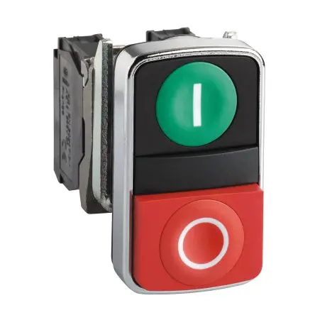Produktfoto 1 von Schneider Electric Harmony XB4 Druckschalter Federrückstellung Panel Ø 22 mm, 1-poliger Umschalter, IP67, IP69K