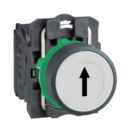 Produktfoto 1 von Schneider Electric Harmony XB5 Druckschalter Weiß Schleichkontakt Panel Ø 22 mm, SPST, IP66, IP67, IP69K