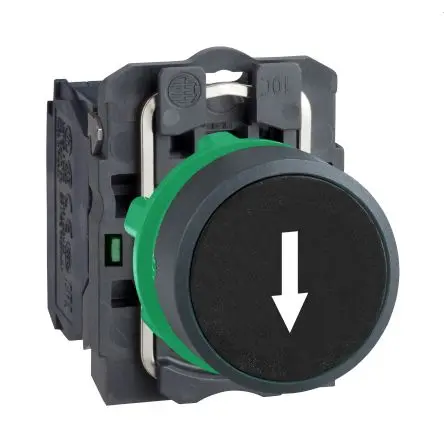 Produktfoto 1 von Schneider Electric Harmony XB5 Druckschalter Schwarz Federrückstellung Panel Ø 22 mm, SPST, IP66, IP67, IP69K