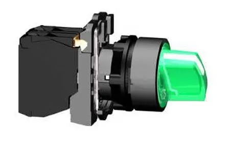 Produktfoto 1 von Schneider Electric Harmony XB5 Wahlschalter 3-Stufen Knopf 22 mm Beleuchtet IP67, 1-poliger Umschalter Wurfwinkel 45 °