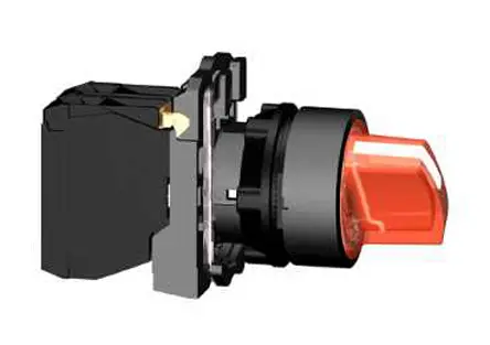 Produktfoto 1 von Schneider Electric Harmony Wahlschalter 3-Stufen komplette Einheit Drehschalter, beleuchtet, 230 → 240V / 6A IP