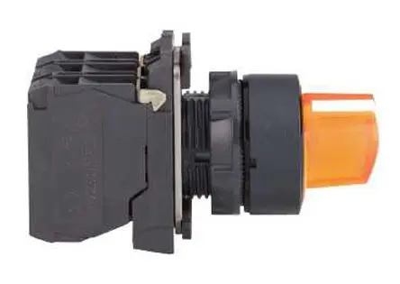 Produktfoto 1 von Schneider Electric Harmony XB5 Wahlschalter 3-Stufen komplette Einheit Drehschalter, beleuchtet, 24V / 6A IP 67, SPDT