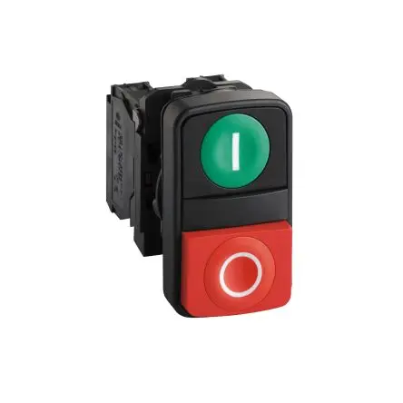 Produktfoto 1 von Schneider Electric Harmony XB5 Druckschalter Schleichkontakt Panel Ø 22 mm, 1-poliger Umschalter / 10A 600 V dc 240 V