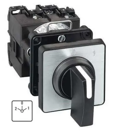 Produktfoto 1 von Schneider Electric Harmony K Nockenschalter 12 A, 3-phasig, 2-Stufen Schwarzer Griff Schraube, 45 °-Wurfwinkel