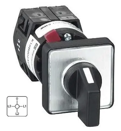 Produktfoto 1 von Schneider Electric Harmony K Nockenschalter 12 A, 3-phasig, 3-Stufen Schwarzer Griff Schraube, 90 °-Wurfwinkel
